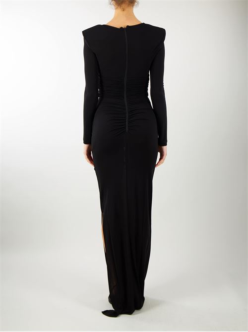 Red carpet dress in draped jersey with cut-out Elisabetta Franchi ELISABETTA FRANCHI |  | AB52942E2110